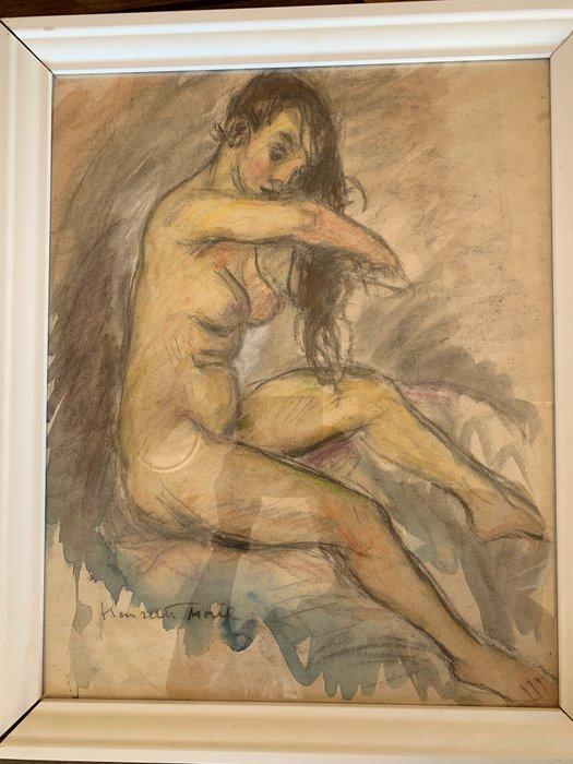 Henriette Morel (1884-1956) - Jeune femme nue après le bain, Antiek en Kunst, Kunst | Schilderijen | Klassiek