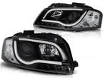 Koplampen Audi A3 8P 03-08 Tube Light LED Zwart, Ophalen of Verzenden, Nieuw