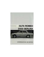 1972 ALFA ROMEO 2000 BERLINA INSTRUCTIEBOEKJE DUITS