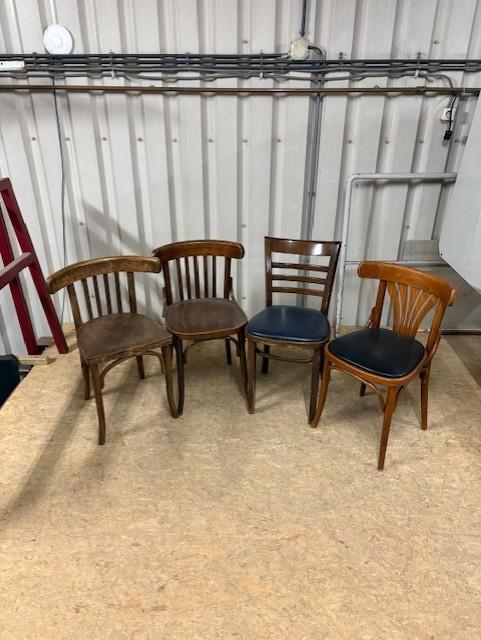 Set Caféstoelen (4 stuks) Vintage/Café, Huis en Inrichting, Stoelen, Ophalen