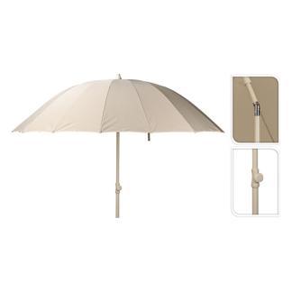 Parasol | Gardalux | Ø 220 cm (Beige, Kantelbaar, Rond), Tuin en Terras, Parasols, Nieuw, Verzenden