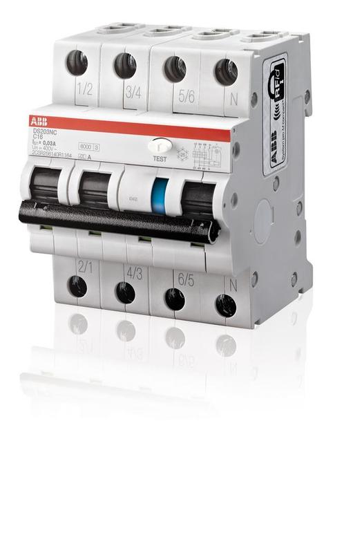 ABB aardlekautomaat / 25A, 30mA, C-kar, 3-polig+nul /, Doe-het-zelf en Verbouw, Elektra en Kabels, Nieuw, Ophalen of Verzenden