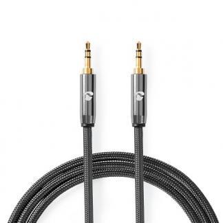 3.5 mm jack kabel | Nedis | 1 m (Stereo, Verguld, Gun metal), Audio, Tv en Foto, Audiokabels en Televisiekabels, Nieuw, Verzenden