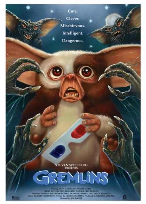 Posters - Poster Gremlins - Gremlins Blauw, Verzamelen, Muziek, Artiesten en Beroemdheden, Zo goed als nieuw, Verzenden
