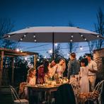 TRUUSK Parasol 440 X 260 Cm Met LED Verlichting, Dubbele Par, Verzenden, Nieuw