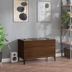 vidaXL Platenkast 74,5x38x48 cm bewerkt hout bruin, Huis en Inrichting, Woonaccessoires | Cd- en Dvd-rekken, Verzenden, Nieuw