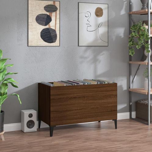 vidaXL Platenkast 74,5x38x48 cm bewerkt hout bruin, Huis en Inrichting, Woonaccessoires | Cd- en Dvd-rekken, Nieuw, Verzenden