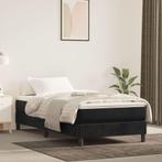 vidaXL Pocketveringmatras 90x200x20 cm fluweel zwart, Verzenden, Nieuw