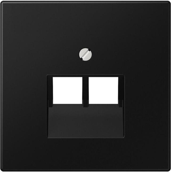 Jung LS990 afdekplaat 2xRJ45/RJ11 grafietzwart mat, Doe-het-zelf en Verbouw, Elektra en Kabels, Stopcontact, Nieuw