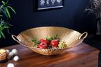 Handgemaakte decoratieve kom ORIENT 55cm goudkleurig metaal, Huis en Inrichting, Woonaccessoires | Overige, Ophalen of Verzenden