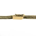 Gouden visgraat schakel collier | 41,5 cm (visgraat ketting), Sieraden, Tassen en Uiterlijk, Kettingen, Ophalen of Verzenden, Gebruikt