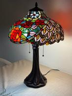 XXL Tiffany stijl tafellamp PEACOCK ROSE GARDEN lamp met 2