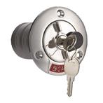 Dekvuldop met slot 38/50mm diverse opschriften-Dekdop RVS, P, Ophalen of Verzenden, Nieuw