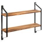 Wandplank 2 Niveaus Hangende Plank Wandplank 60 x 15 x 51 cm, Nieuw, Verzenden
