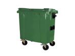 Vuilcontainer 770 liter 4-wiel vlakdeksel groen, Ophalen of Verzenden