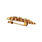 Gouden broche met amethist 14 krt, Ophalen of Verzenden, Nieuw