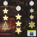 Kerstverlichting Raam Kerstboom, Sneeuwvlokken, Sterren -, Verzenden, Nieuw