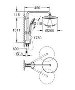 GROHE Vitalio Joy 260 Regendouche - Ø 26 cm - Zonder, Huis en Inrichting, Verzenden, Zo goed als nieuw