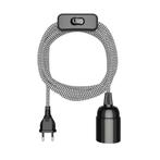 E27 hanglamp - 3 meter - Met schakelaar - Zwart/wit, Hobby en Vrije tijd, Elektronica-componenten, Ophalen of Verzenden, Nieuw