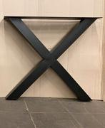 X-eettafelpoot | Setprijs! | Zwart | 7.5x7.5cm | Metaal, Ophalen, Nieuw, Industrieel