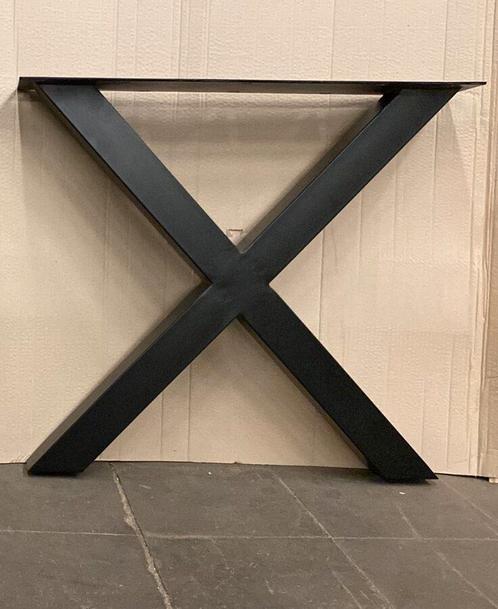 X-eettafelpoot | Setprijs! | Zwart | 7.5x7.5cm | Metaal, Huis en Inrichting, Tafelonderdelen, Nieuw, Ophalen