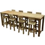 Barset 300x80xH105 9 delig teak termbasi, Tuin en Terras, Ophalen of Verzenden, Nieuw