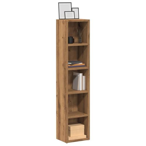 vidaXL CD-kasten 2 st 21x16x93,5 bewerkt hout artisanaal, Huis en Inrichting, Woonaccessoires | Cd- en Dvd-rekken, Nieuw, Verzenden