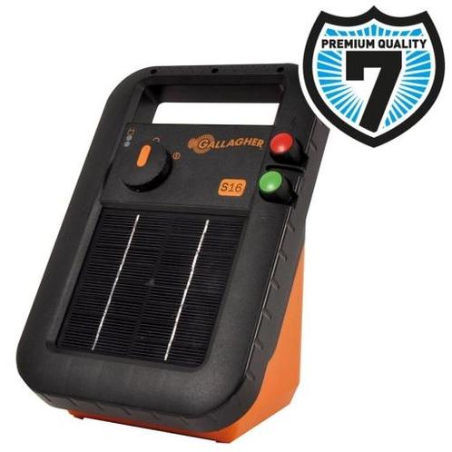 Gallagher S16 solar schrikdraadapparaat incl. batterij (6 V, Dieren en Toebehoren, Overige Dieren-accessoires, Nieuw, Ophalen of Verzenden