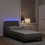 vidaXL Bedframe zonder matras Hanko 90x200 cm stof taupe, 90 cm, Eenpersoons, Verzenden, Nieuw
