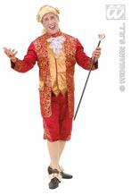 Markies kostuum fluweel rood, Kleding | Heren, Carnavalskleding en Feestkleding, Ophalen of Verzenden, Nieuw