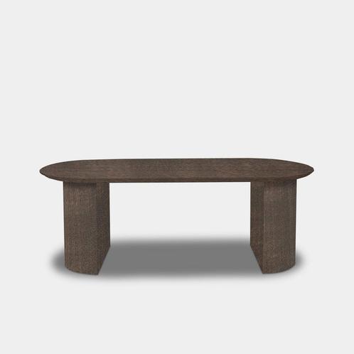 Tafel Plat Ovaal Eikenhout - Half Rond - Zand, Huis en Inrichting, Tafels | Eettafels