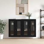 vidaXL Wandgemonteerde Kasten 2 pcs Zwart eiken 69.5 x 34 x, Verzenden, Nieuw, Overige houtsoorten