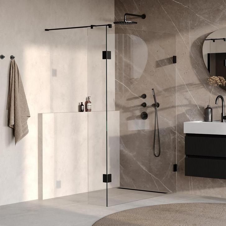 Brauer Void - Inloopdouche - Helder Glas - 130 x 200 cm -, Doe-het-zelf en Verbouw, Sanitair, Ophalen of Verzenden