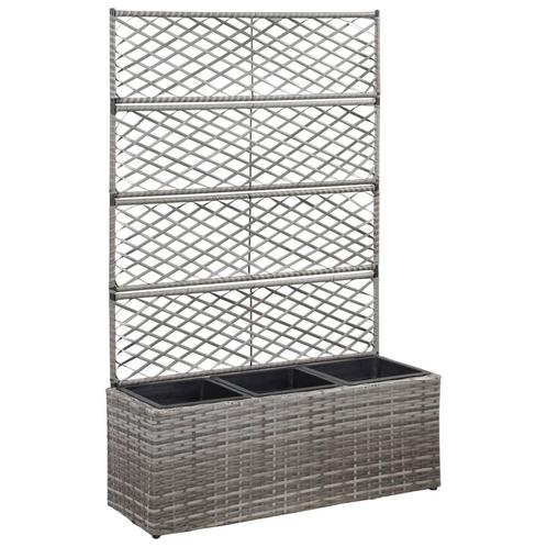 vidaXL Latwerkplantenbak verhoogd met potten 83x30x130 cm, Tuin en Terras, Bloembakken en Plantenbakken, 60 tot 100 cm, Nieuw