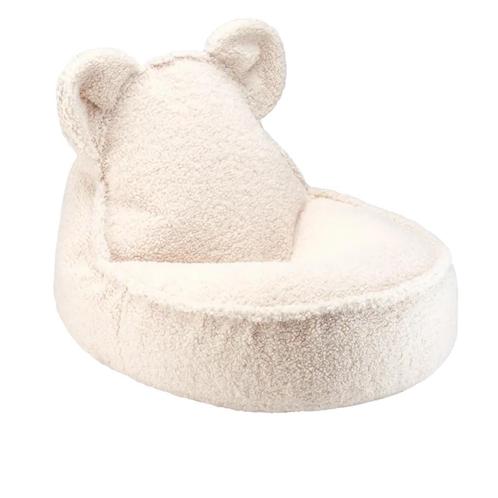 Zitzak in de vorm van een beer van teddy stof – kleur Cre., Kinderen en Baby's, Kinderkamer | Inrichting en Decoratie, Nieuw, Ophalen of Verzenden