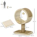 TRUUSK Krabpaal Klein, H56 Cm, Met Grote Cirkel Voor Kleine, Dieren en Toebehoren, Katten-accessoires, Verzenden, Nieuw