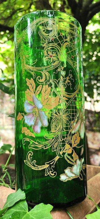LEGRAS (1839-1916) - Vaas - Art Nouveau met geëmailleerde, Antiek en Kunst, Antiek | Glas en Kristal