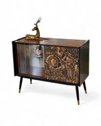 The Vintage Vibe - Dressoir - Glas, Hout, Kurk - Kurkprint