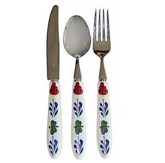 Boerenbont Bestekset (vork-mes-lepel) (Boerenbont servies), Huis en Inrichting, Keuken | Servies, Nieuw, Verzenden