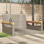 vidaXL Schommelbank 63x62x40 cm poly rattan grijs, Verzenden, Nieuw, Rotan