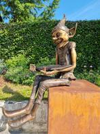 sculptuur, Tuinkabouter met boek - Laaf - - 110 cm - Brons