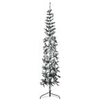 vidaXL Kunstkerstboom half met sneeuw smal 210 cm, Diversen, Verzenden, Nieuw