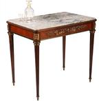 Gesigneerd Sormani:  Franse mahonie bijzettafel met lade Nap, Antiek en Kunst, Ophalen of Verzenden
