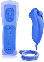 Wii Controller / Remote Blauw + Nunchuk Blauw (Third Part..., Spelcomputers en Games, Ophalen of Verzenden, Zo goed als nieuw