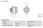 Dynamo / Alternator FORD TOURNEO CUSTOM,V362 (2.2 TDCi), Auto-onderdelen, Motor en Toebehoren, Ophalen of Verzenden, Nieuw
