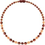 Barnsteen kinderketting - cognac-aventurijn-jaspis (38 cm), Nieuw