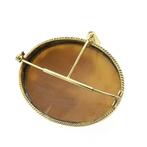 Gouden broche/hanger met camee (Hanger of bedel), Ophalen of Verzenden, Gebruikt, Goud, Overige merken