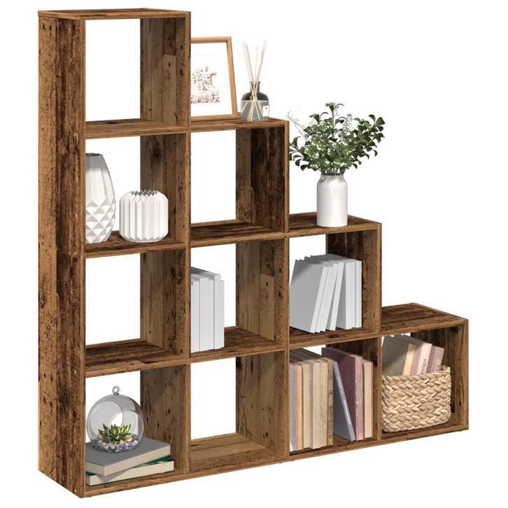 vidaXL Kamerscherm / boekenkast 131,5x29x131,5 cm hout oud, Huis en Inrichting, Kasten | Boekenkasten, Nieuw, Overige houtsoorten