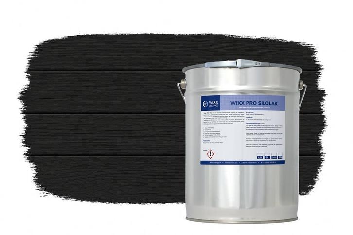 Wixx PRO Silolak Zwart Zwart 10L, Doe-het-zelf en Verbouw, Verf, Beits en Lak, Lak, Zwart, Nieuw, 5 tot 10 liter, Verzenden