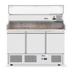 Pizzawerkbank met opzetkoelvitrine | 3 Deurs, Verzenden, Nieuw in verpakking, Ovens, Magnetrons en Steamers